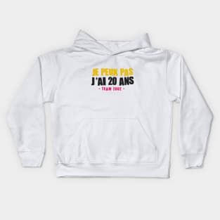 JE PEUX PAS J'AI 20 ANS Kids Hoodie